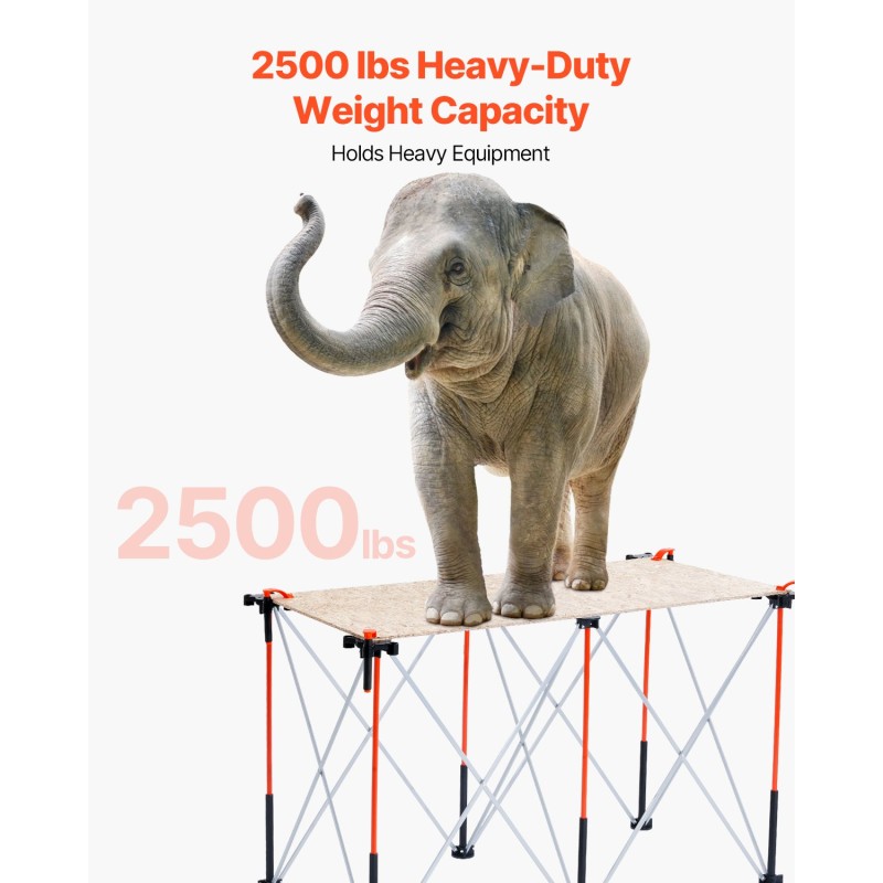 Taitettava työjalusta alumiiniseos hiiliteräs 1135 kg kantavuus kuusi tukijalkaa säilytyslaukku käyttövalmis