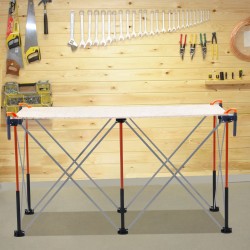 Taitettava työjalusta alumiiniseos hiiliteräs 1135 kg kantavuus kuusi tukijalkaa säilytyslaukku käyttövalmis