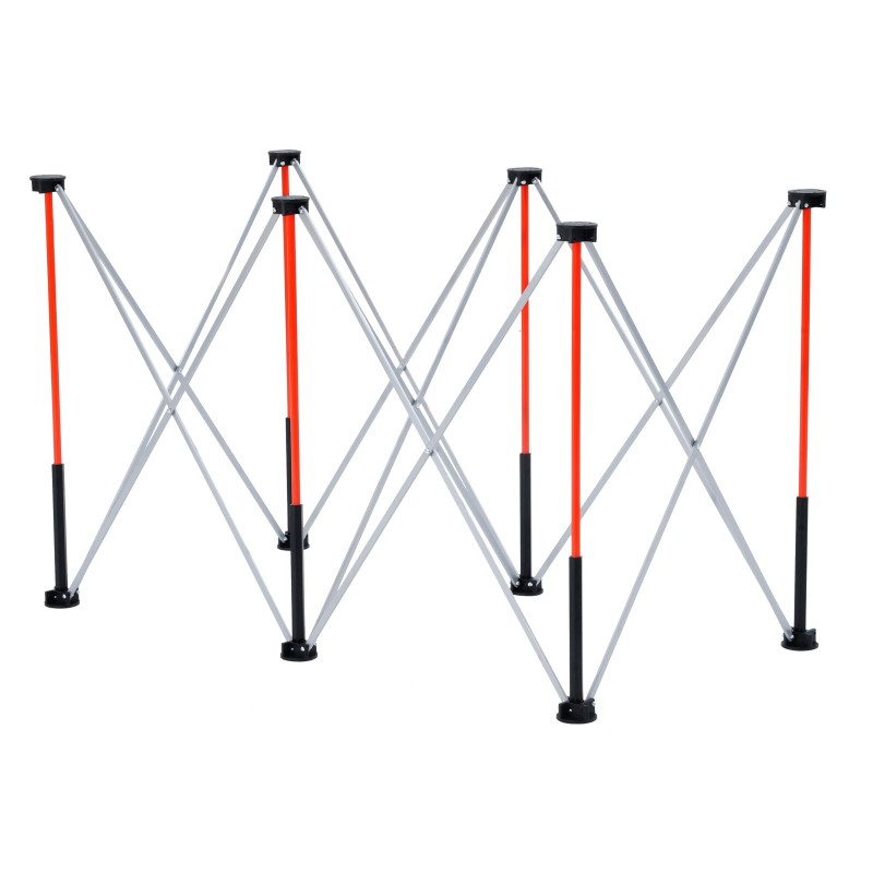 Taitettava työjalusta alumiiniseos hiiliteräs 1135 kg kantavuus kuusi tukijalkaa säilytyslaukku käyttövalmis