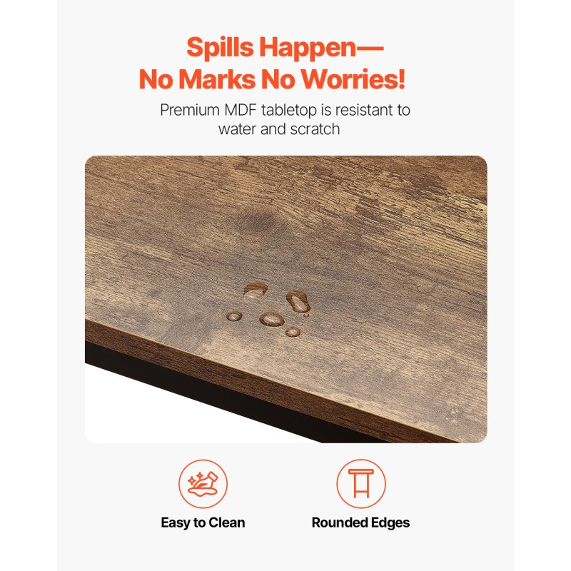 Baaripöytä MDF-levy ja metallirunko 99×41×90 cm