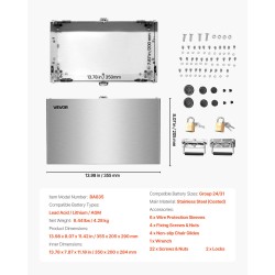 Akkulaukku pinnoitetusta ruostumattomasta teräksestä ryhmän 24/31 akuille 12V 24V 36V