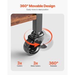 Kalastusvapateline MDF-levy ja seosteräsrunko 12 vavalle 6 pyörää jarruilla