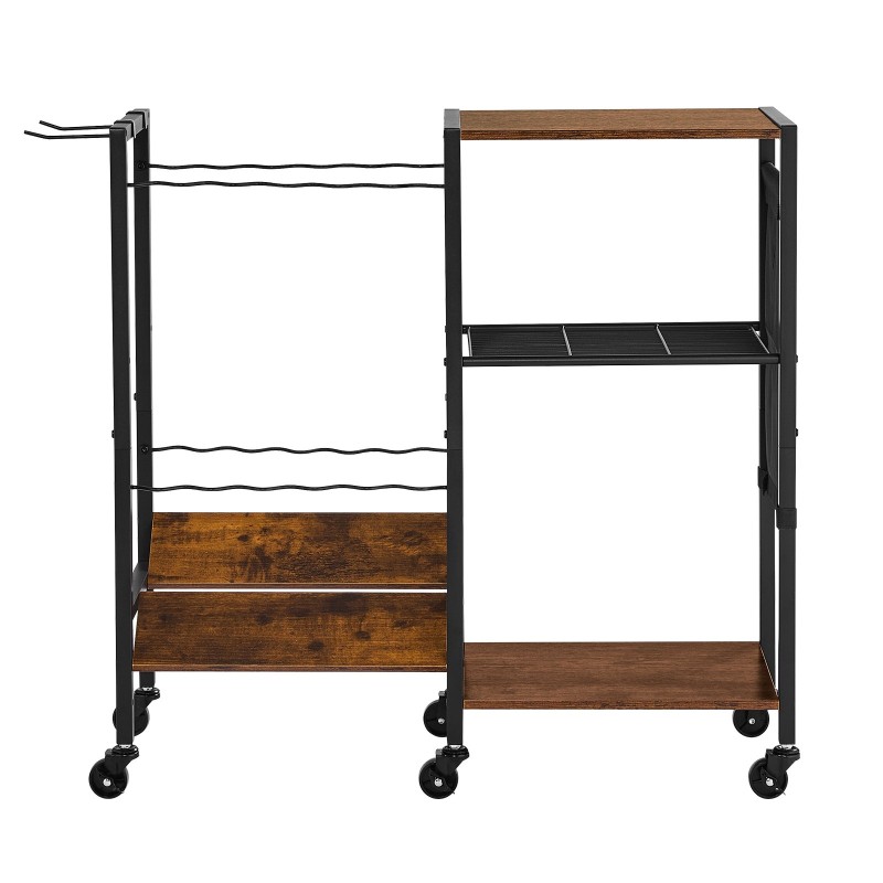 Kalastusvapateline MDF-levy ja seosteräsrunko 12 vavalle 6 pyörää jarruilla