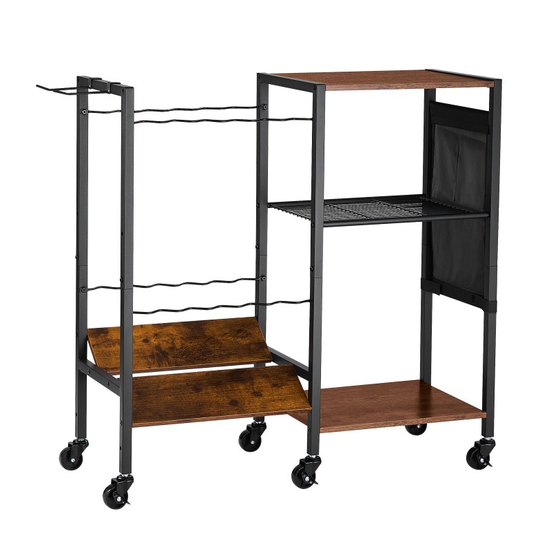 Kalastusvapateline MDF-levy ja seosteräsrunko 12 vavalle 6 pyörää jarruilla