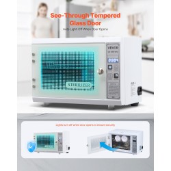 Puhdistuskaappi kynsityökaluille UV 185 nm 12L valkoinen kaksitasoinen