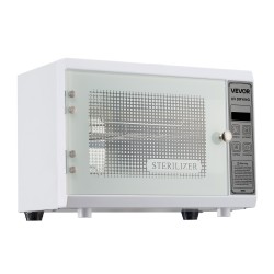 Puhdistuskaappi kynsityökaluille UV 185 nm 12L valkoinen kaksitasoinen