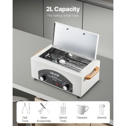 Kuumakuivain työkaluille 2 l 0–220 °C ajastin 5–60 minuuttia