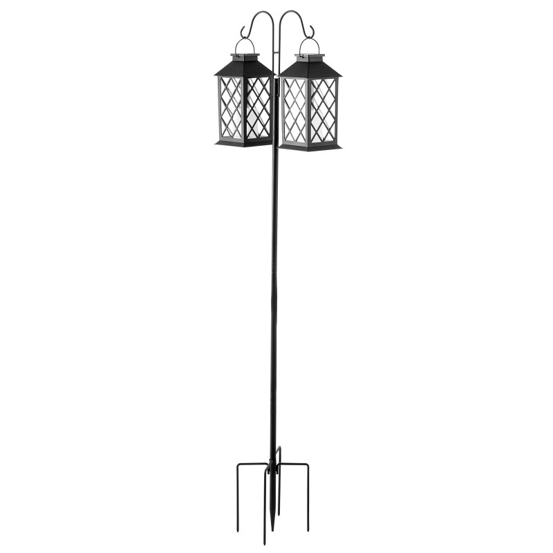 Teräspaalu 1524 mm säädettävä kaksikoukkuinen lintulautoille ja koristeille