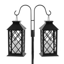 Lintujen ruokintapylväs Q195 hiiliteräs 2743 mm 2 koukkua 8 kpl