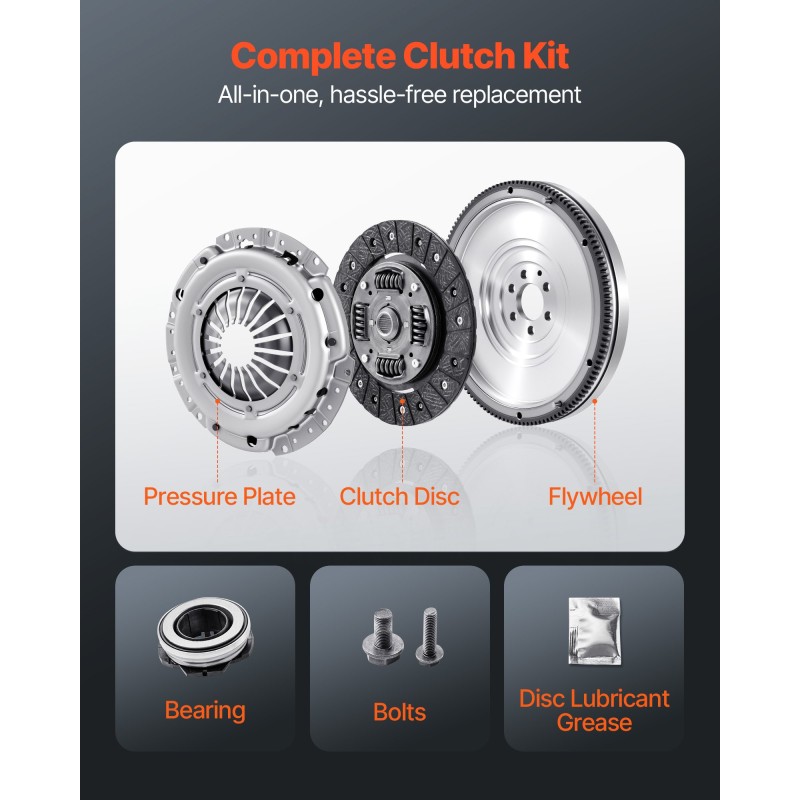Yksilevykytkinsarja Audi A3 2003–2010 yhteensopiva teräslaakeri ja paineasetelma