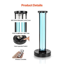 UV-C ja otsonivalaisin 36W ABS-muovi kauko-ohjaimella kolmitasoinen ajastin