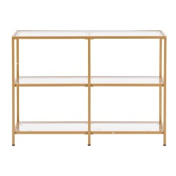 Konsolipöytä 3-tasoinen karkaistu lasi metallirunko eteiseen