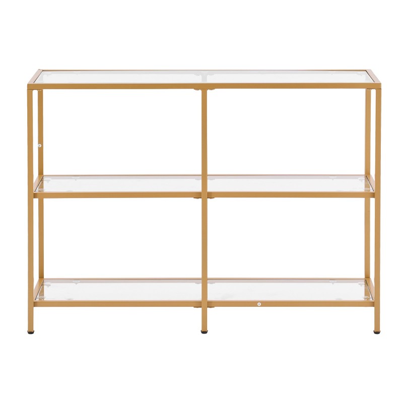 Konsolipöytä 3-tasoinen karkaistu lasi metallirunko eteiseen