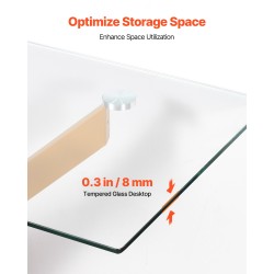 Lasinen sivupöytä karkaistulla lasikannella kultaisella metallirungolla olohuoneeseen