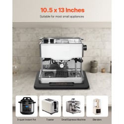 Keittiön liukutaso puulevy 267×330 mm musta 18 kg kantava kumipyörillä