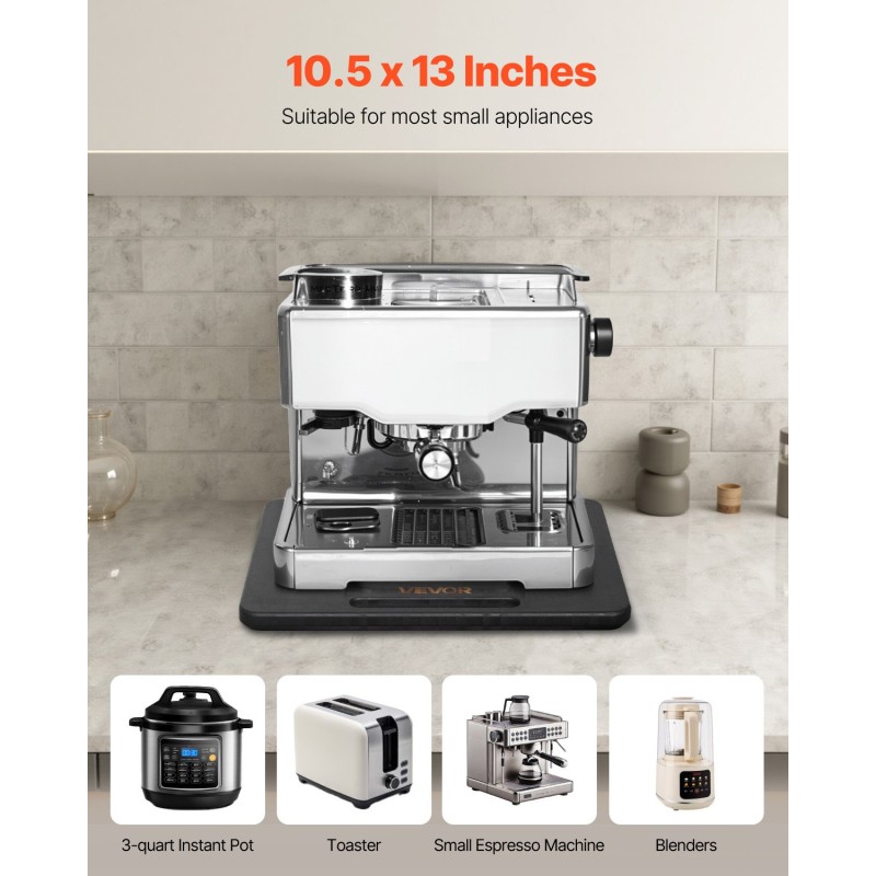 Keittiön liukutaso puulevy 267×330 mm musta 18 kg kantava kumipyörillä