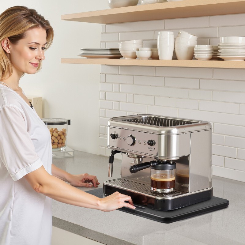 Keittiön liukutaso puulevy 267×330 mm musta 18 kg kantava kumipyörillä