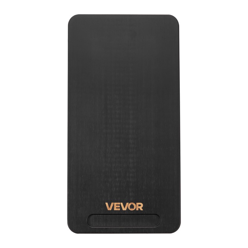 Keittiökonealusta musta keskikokoinen kantaa kahdeksantoista kilogrammaa pehmeillä kumipyörillä ontolla kahvalla