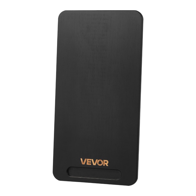 Keittiökonealusta musta keskikokoinen kantaa kahdeksantoista kilogrammaa pehmeillä kumipyörillä ontolla kahvalla