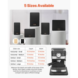 Liukualusta keittiölaitteille puulevy 406×305 mm kantavuus 18 kg pehmeät kumipyörät musta