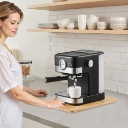 Liukulevy keittiökoneille luonnonpuu 406 x 305 mm kumipyörillä 18 kg kantavuus