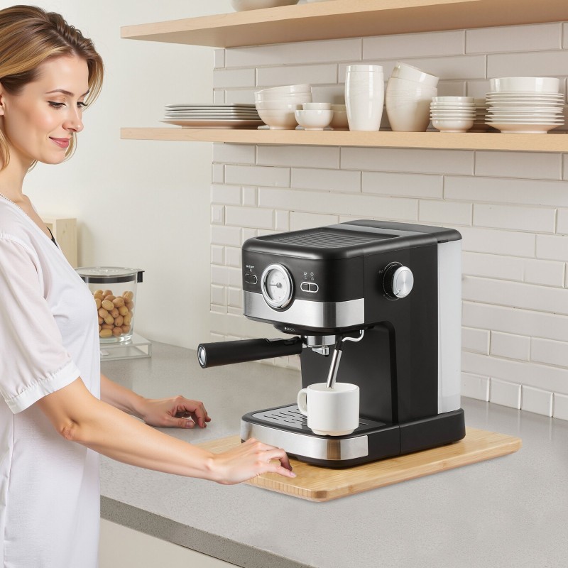 Liukulevy keittiökoneille luonnonpuu 406 x 305 mm kumipyörillä 18 kg kantavuus