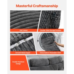 Kiilatyyny sängynpäätyyn queen-kokoinen irrotettava pestävä samettipäällinen kuituvaahtotäyte harmaa 2 niskatyynyä