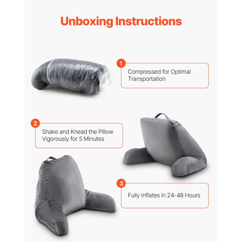 Luku- ja selkätyyny harmaa samettipäällinen silputtu muistivaahto 381x508x254 mm 3 taskua