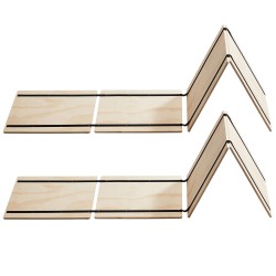 Sängyn pohjalevy puinen 10 mm 8-osainen yhden hengen taitettava