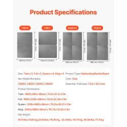 Patjatuki twin-kokoinen 2-osainen puisilla 38 mm säleillä 200D-kankaalla