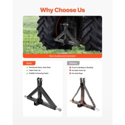 3-pisteen vetokuulan vastaanotin hiiliteräksinen 2-tuumaiselle vetokuulalle 3000 paunan kantavuus