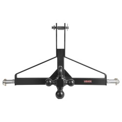 3 pisteen perävaunukytkin hiiliteräksinen yksireikäinen 2 tuumaiselle vetokuulalle musta