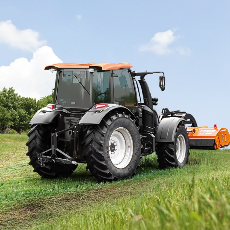 3-pisteen perävaunukytkin hiiliteräksinen yksireikäinen 2-tuumaiselle vetokuulalle musta