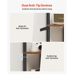 Kulmahylly 5-tasoinen kapea metallirunko MDF puuhyllyt 168 cm LED-valonauha