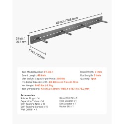 Kelluva hyllytuki ruostesuojattu teräs 1168 mm 104 kg 1 kpl