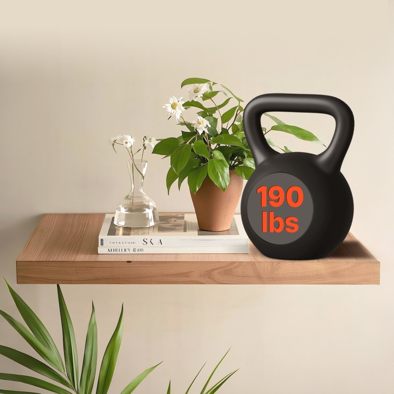 Teräs seinäkiinnike kelluvalle hyllylle 34 tuumaa 86 kg ruosteenestopinnoitteella