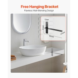 T-muotoiset teräksiset kelluvat hyllynkannattimet 18 tuuman tukilevy 2 kpl 90 kg kantavuus