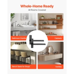 T-muotoiset kelluvat hyllynkannattimet teräs 406x73x305 mm 2 kpl kantavuus 90 kg