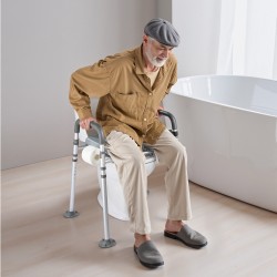 Sängynvierus-wc teräsrunko säädettävä korkeus ja leveys 227 kg 5L ämpäri