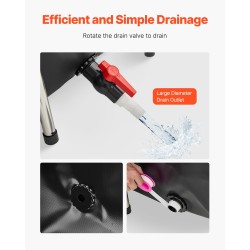 Kalastusallas 480 litraa PVC-pinnoitettu kangas ruostumaton teräsrunko 120x80x50 cm