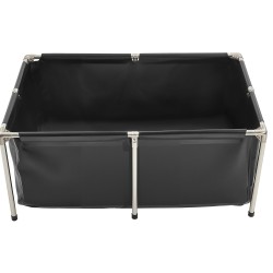 Kalastusallas 480 litraa PVC-pinnoitettu kangas ruostumaton teräsrunko 120x80x50 cm
