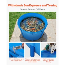 Maanpäällinen pyöreä kalalammikko PVC-pinnoitetusta kankaasta 1700 l