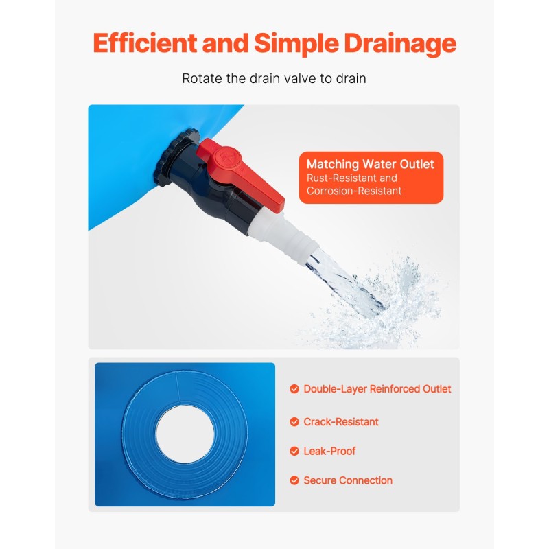 Maanpäällinen pyöreä kalalammikko PVC-pinnoitetusta kankaasta 1700 l