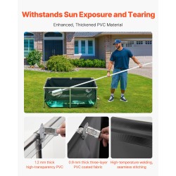 Maanpäällinen PVC-kaliallas 480 l ruostumattomalla teräsrungolla ja läpinäkyvällä paneelilla