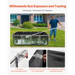 Kalalammikko suorakaiteen muotoinen siirrettävä PVC-materiaalinen 1781 l ruostumattomalla teräsrungolla