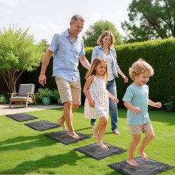 Puutarhan askelkivet muovihartsia 395×395×26 mm 8 kpl ulkokäyttöön