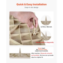 Puutarhan askelkivet muovihartsiset 4 kpl 39,5×39,5 cm beige