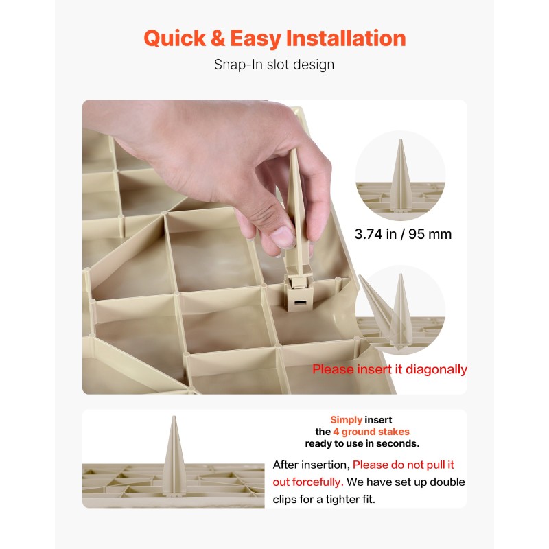 Puutarhan askelkivet muovihartsiset 4 kpl 39,5×39,5 cm beige