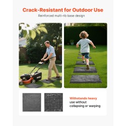 Puutarhan askelkivet PC ja ABS muovihartsi 4 kpl 395 x 395 mm