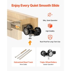 Taskuovikehys puu ja sinkitty teräs säädettävä 610–762 mm leveille oville